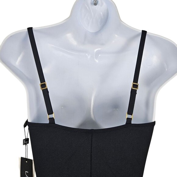 La Blanca Womens Island Goddess One-Piece Swimsuit Black Size 4 UPF+50 Elegant - Picture 6 of 10